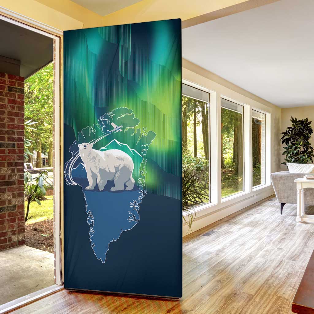 Greenland Is Not For Sale Door Cover Arctic Aurora Borealis