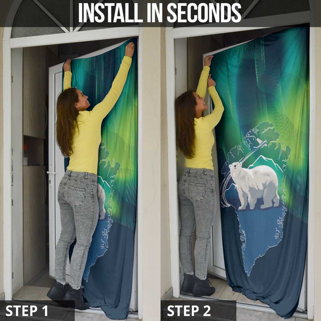 Greenland Is Not For Sale Door Cover Arctic Aurora Borealis