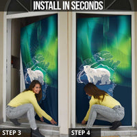 Greenland Is Not For Sale Door Cover Arctic Aurora Borealis
