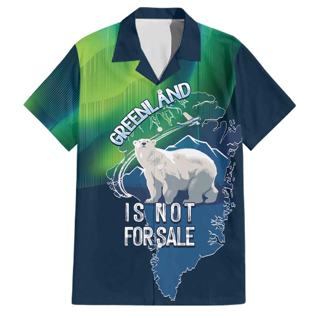Greenland Is Not For Sale Family Matching Mermaid Dress and Hawaiian Shirt Arctic Aurora Borealis