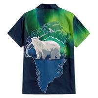 Greenland Is Not For Sale Family Matching Off Shoulder Maxi Dress and Hawaiian Shirt Arctic Aurora Borealis