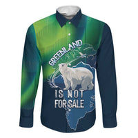 Greenland Is Not For Sale Family Matching Tank Maxi Dress and Hawaiian Shirt Arctic Aurora Borealis