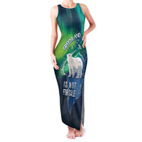 Greenland Is Not For Sale Family Matching Tank Maxi Dress and Hawaiian Shirt Arctic Aurora Borealis