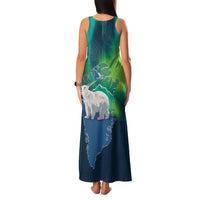 Greenland Is Not For Sale Family Matching Tank Maxi Dress and Hawaiian Shirt Arctic Aurora Borealis