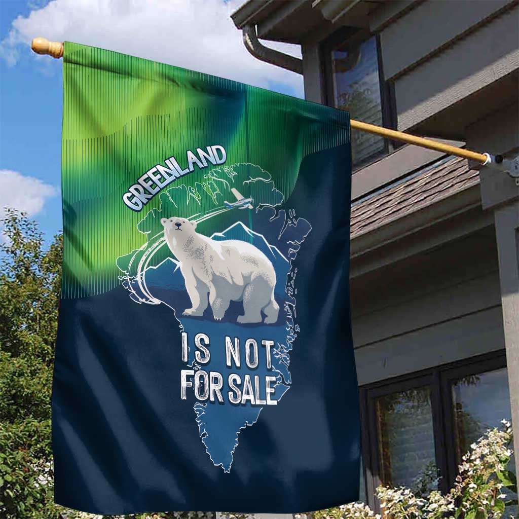 Greenland Is Not For Sale Garden Flag Arctic Aurora Borealis