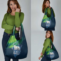 Greenland Is Not For Sale Grocery Bag Arctic Aurora Borealis