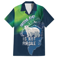 Greenland Is Not For Sale Hawaiian Shirt Arctic Aurora Borealis