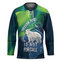 Greenland Is Not For Sale Hockey Jersey Arctic Aurora Borealis