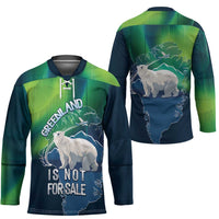 Greenland Is Not For Sale Hockey Jersey Arctic Aurora Borealis
