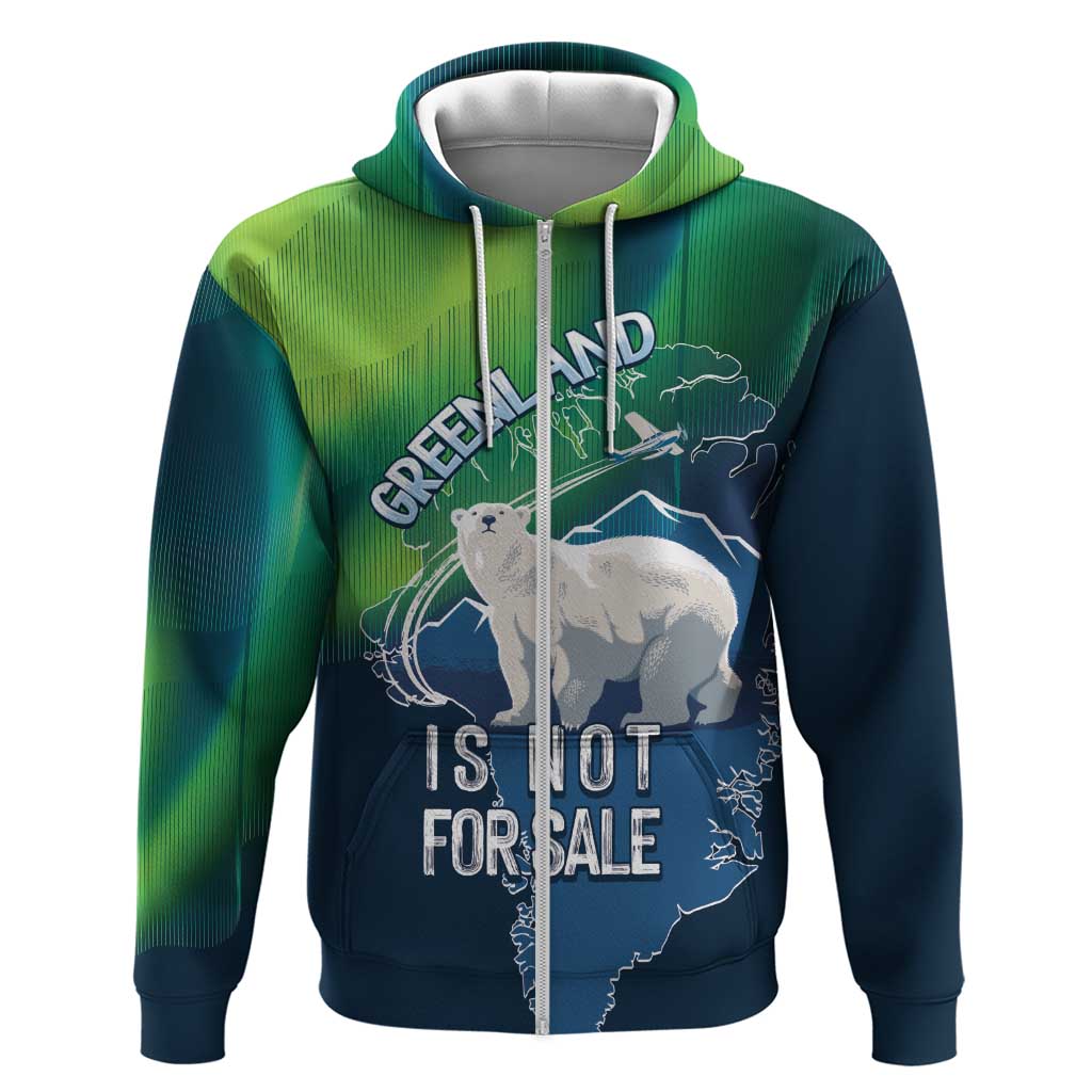 Greenland Is Not For Sale Hoodie Arctic Aurora Borealis