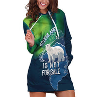 Greenland Is Not For Sale Hoodie Dress Arctic Aurora Borealis