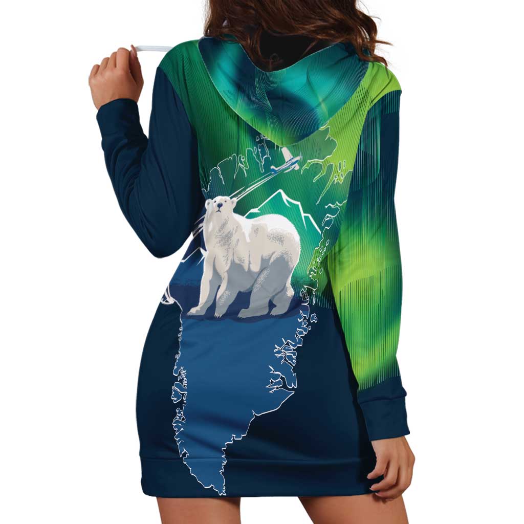 Greenland Is Not For Sale Hoodie Dress Arctic Aurora Borealis
