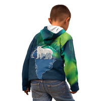 Greenland Is Not For Sale Kid Hoodie Arctic Aurora Borealis