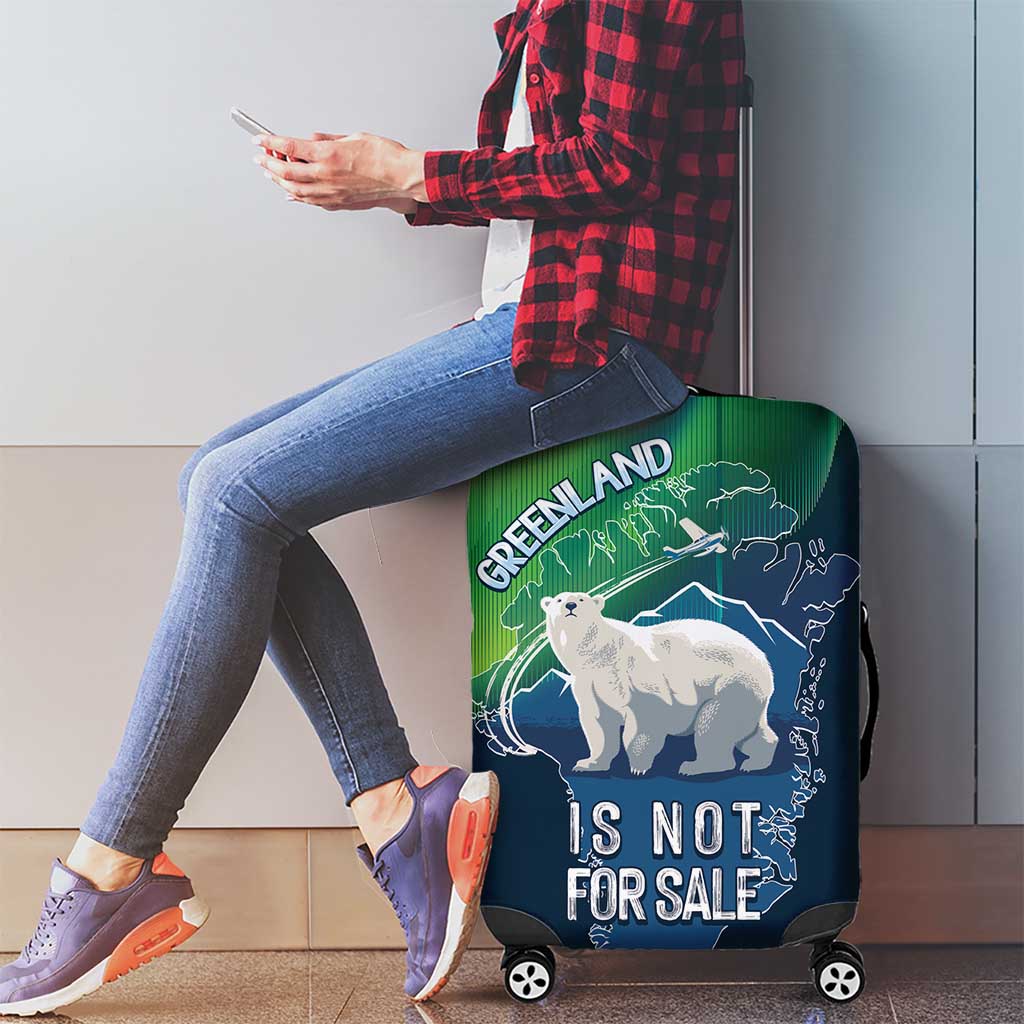 Greenland Is Not For Sale Luggage Cover Arctic Aurora Borealis