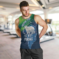 Greenland Is Not For Sale Men Tank Top Arctic Aurora Borealis