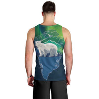Greenland Is Not For Sale Men Tank Top Arctic Aurora Borealis