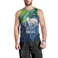 Greenland Is Not For Sale Men Tank Top Arctic Aurora Borealis