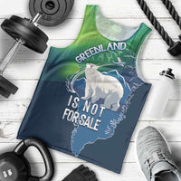 Greenland Is Not For Sale Men Tank Top Arctic Aurora Borealis