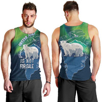 Greenland Is Not For Sale Men Tank Top Arctic Aurora Borealis