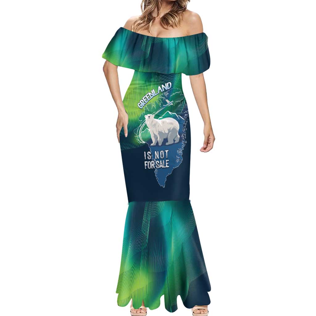 Greenland Is Not For Sale Mermaid Dress Arctic Aurora Borealis