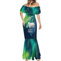 Greenland Is Not For Sale Mermaid Dress Arctic Aurora Borealis