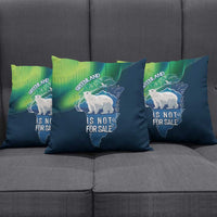 Greenland Is Not For Sale Pillow Cover Arctic Aurora Borealis