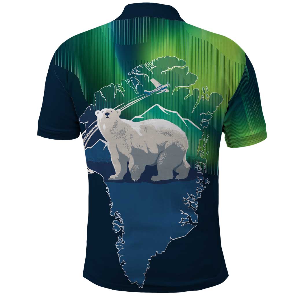 Greenland Is Not For Sale Polo Shirt Arctic Aurora Borealis