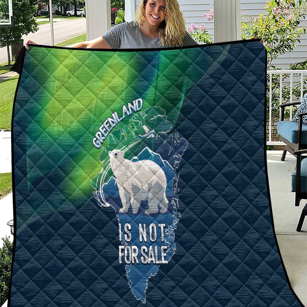 Greenland Is Not For Sale Quilt Arctic Aurora Borealis