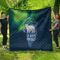 Greenland Is Not For Sale Quilt Arctic Aurora Borealis