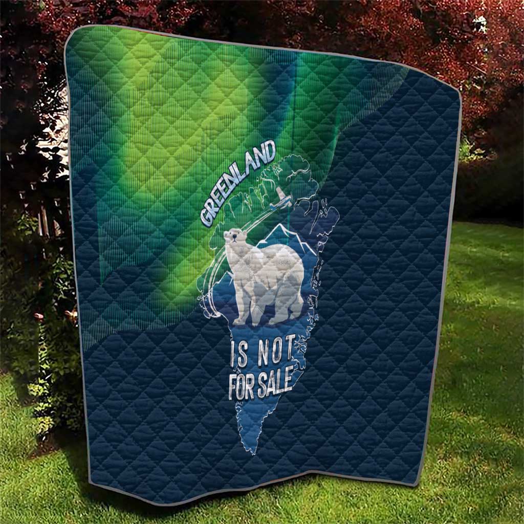 Greenland Is Not For Sale Quilt Arctic Aurora Borealis