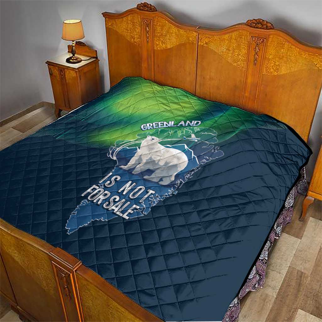 Greenland Is Not For Sale Quilt Arctic Aurora Borealis