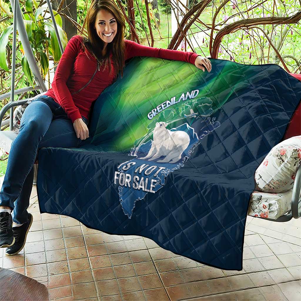 Greenland Is Not For Sale Quilt Arctic Aurora Borealis