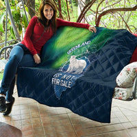 Greenland Is Not For Sale Quilt Arctic Aurora Borealis