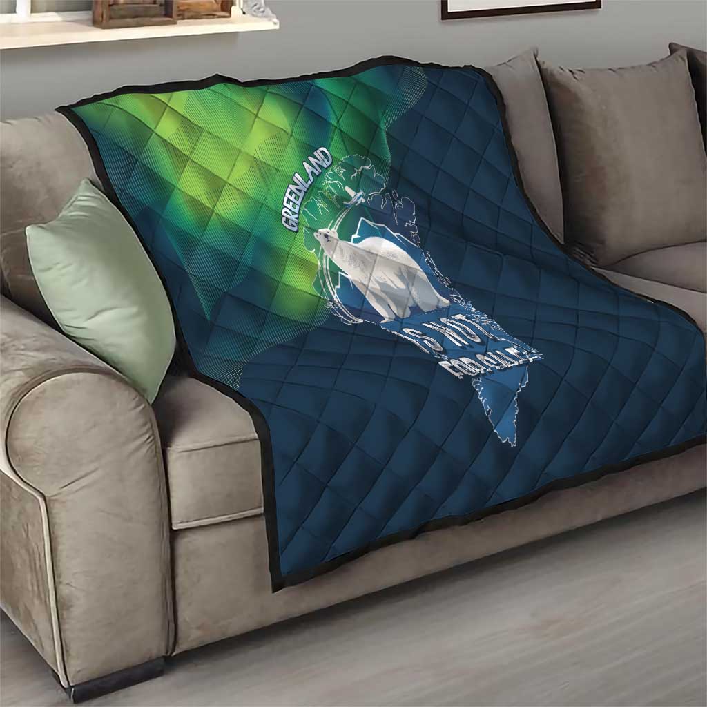 Greenland Is Not For Sale Quilt Arctic Aurora Borealis
