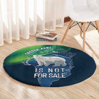Greenland Is Not For Sale Round Carpet Arctic Aurora Borealis