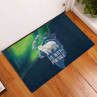 Greenland Is Not For Sale Rubber Doormat Arctic Aurora Borealis