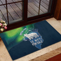 Greenland Is Not For Sale Rubber Doormat Arctic Aurora Borealis