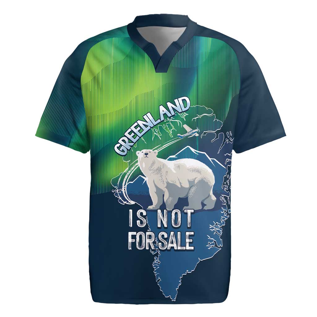 Greenland Is Not For Sale Rugby Jersey Arctic Aurora Borealis