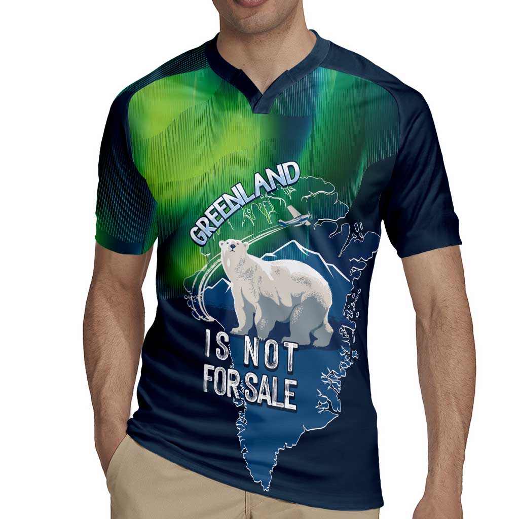 Greenland Is Not For Sale Rugby Jersey Arctic Aurora Borealis