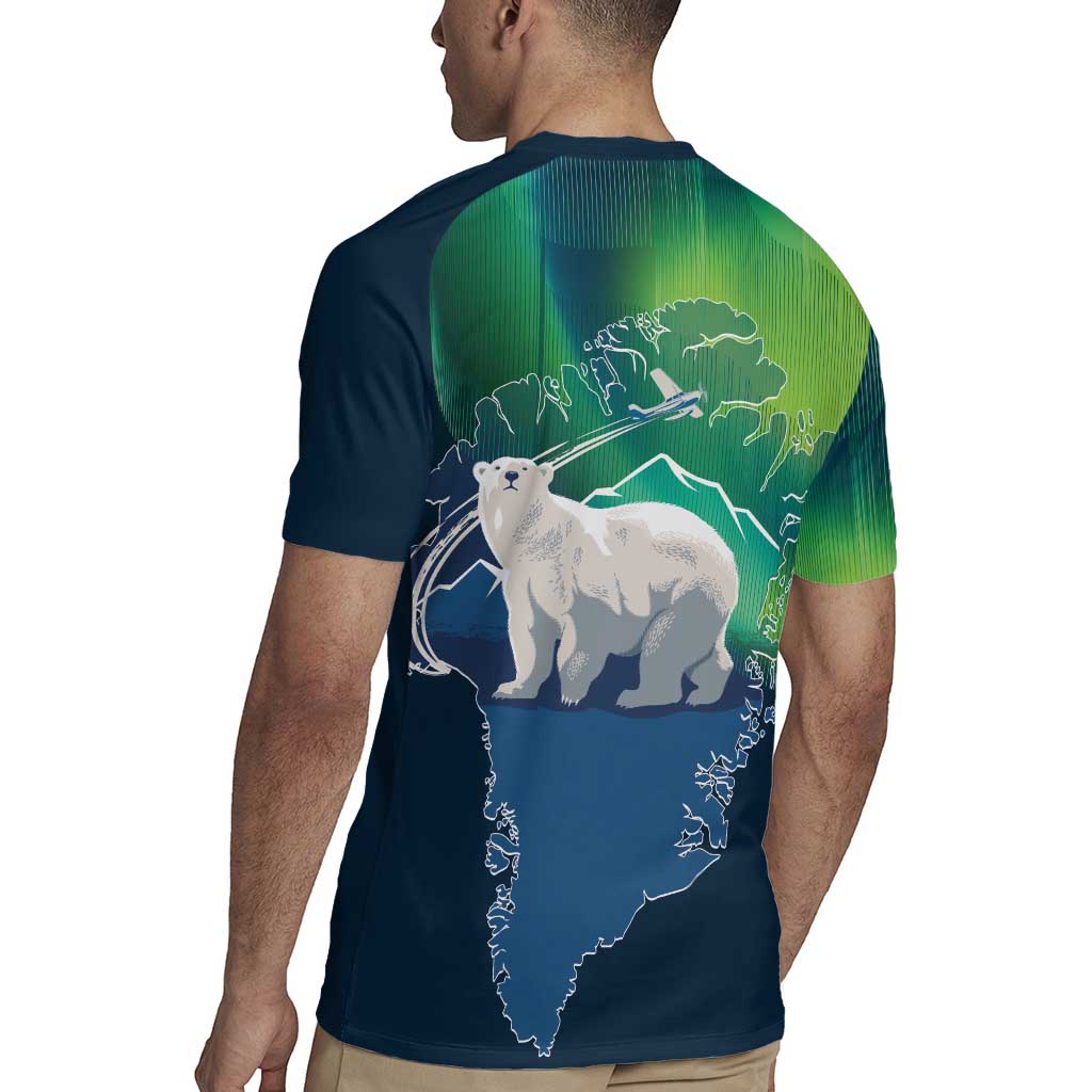 Greenland Is Not For Sale Rugby Jersey Arctic Aurora Borealis
