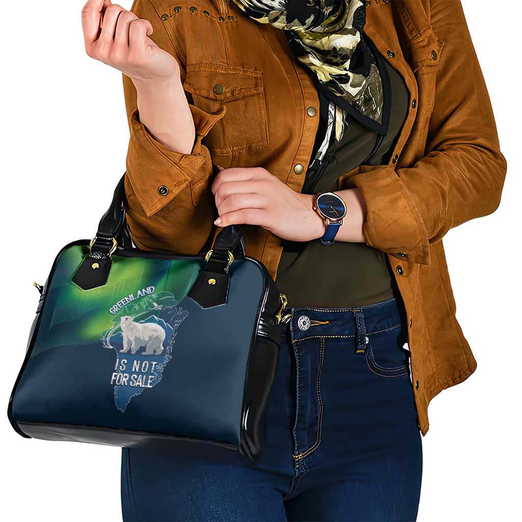 Greenland Is Not For Sale Shoulder Handbag Arctic Aurora Borealis
