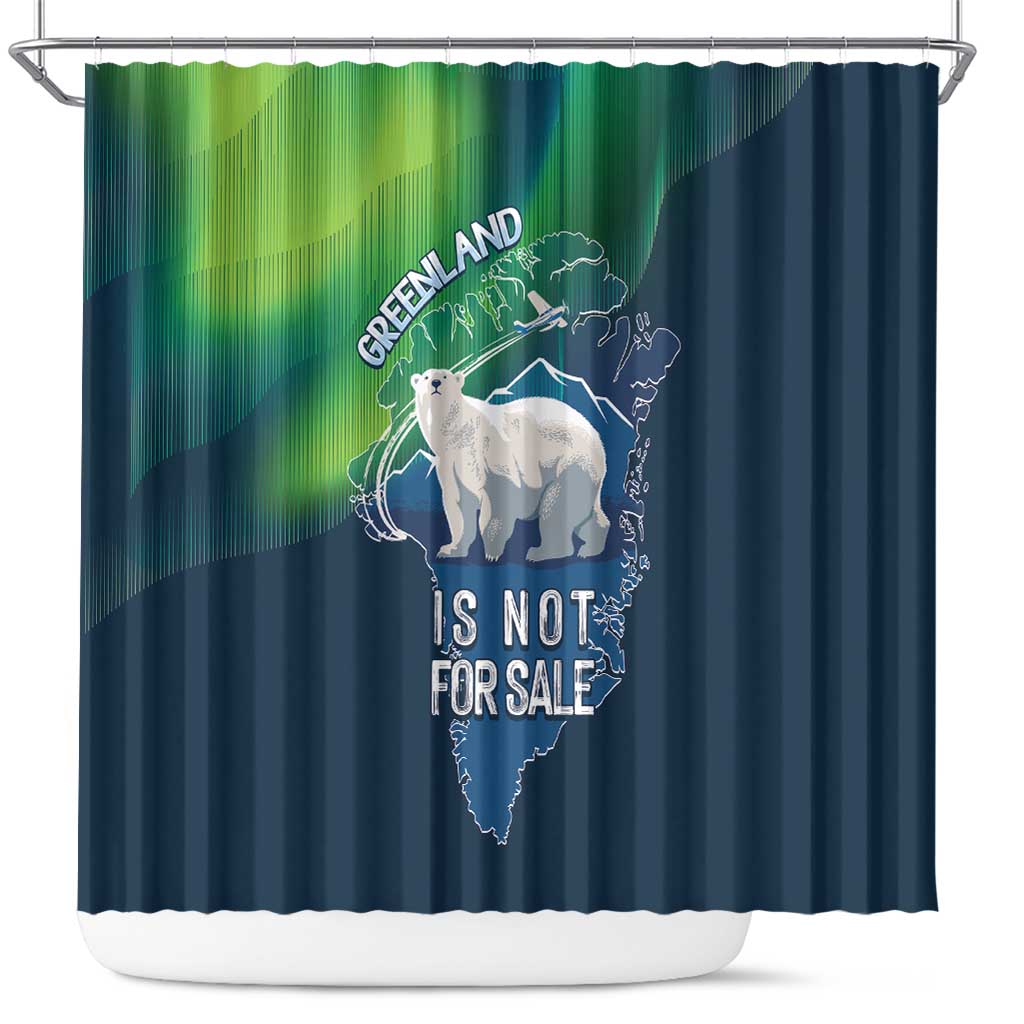 Greenland Is Not For Sale Shower Curtain Arctic Aurora Borealis