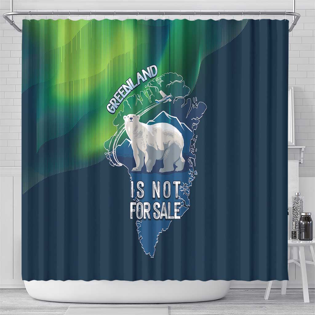 Greenland Is Not For Sale Shower Curtain Arctic Aurora Borealis