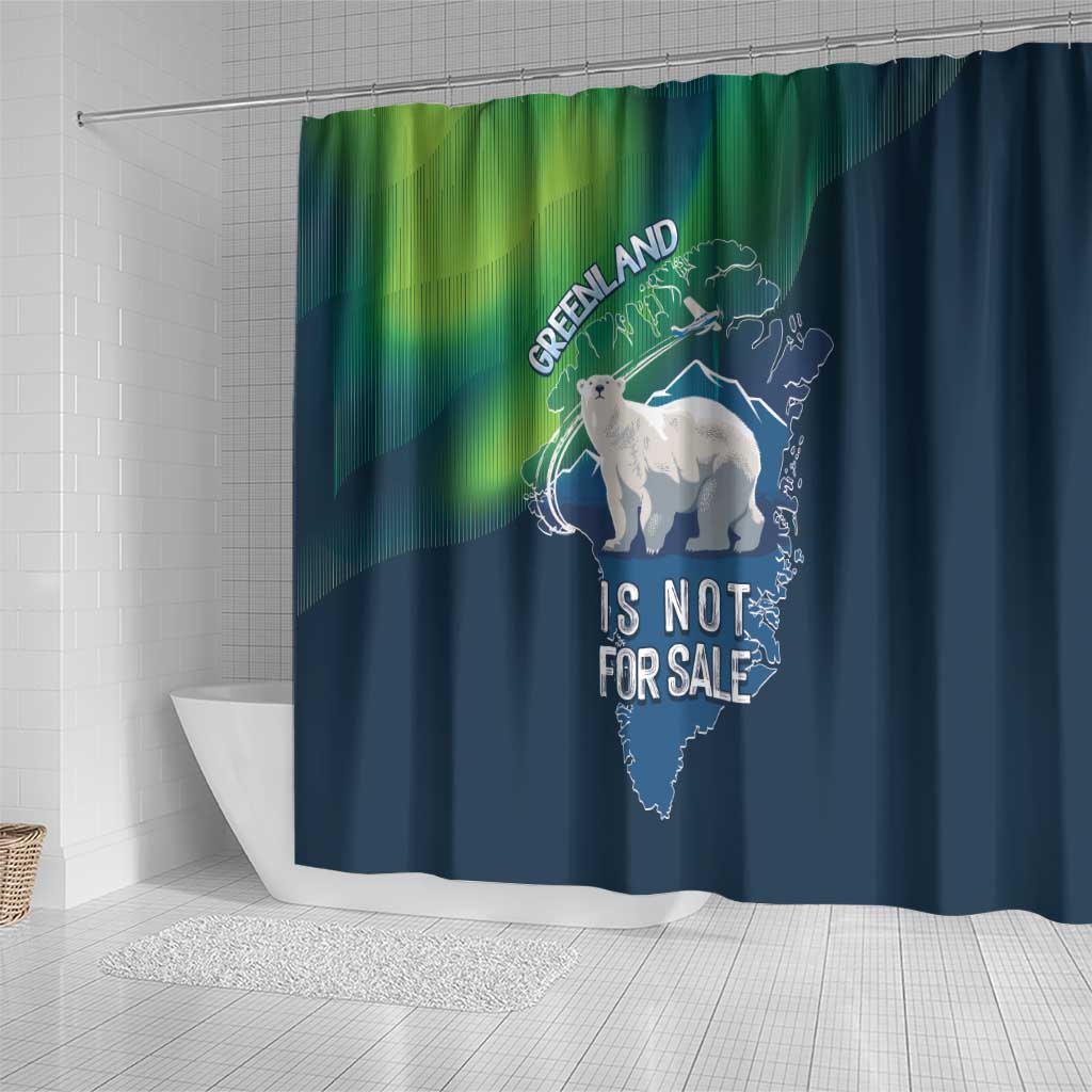 Greenland Is Not For Sale Shower Curtain Arctic Aurora Borealis