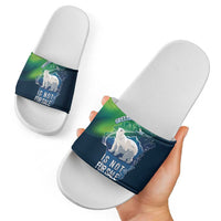 Greenland Is Not For Sale Slide Sandals Arctic Aurora Borealis