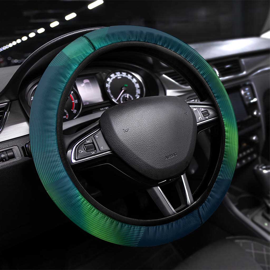 Greenland Is Not For Sale Steering Wheel Cover Arctic Aurora Borealis