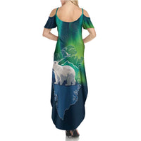 Greenland Is Not For Sale Summer Maxi Dress Arctic Aurora Borealis