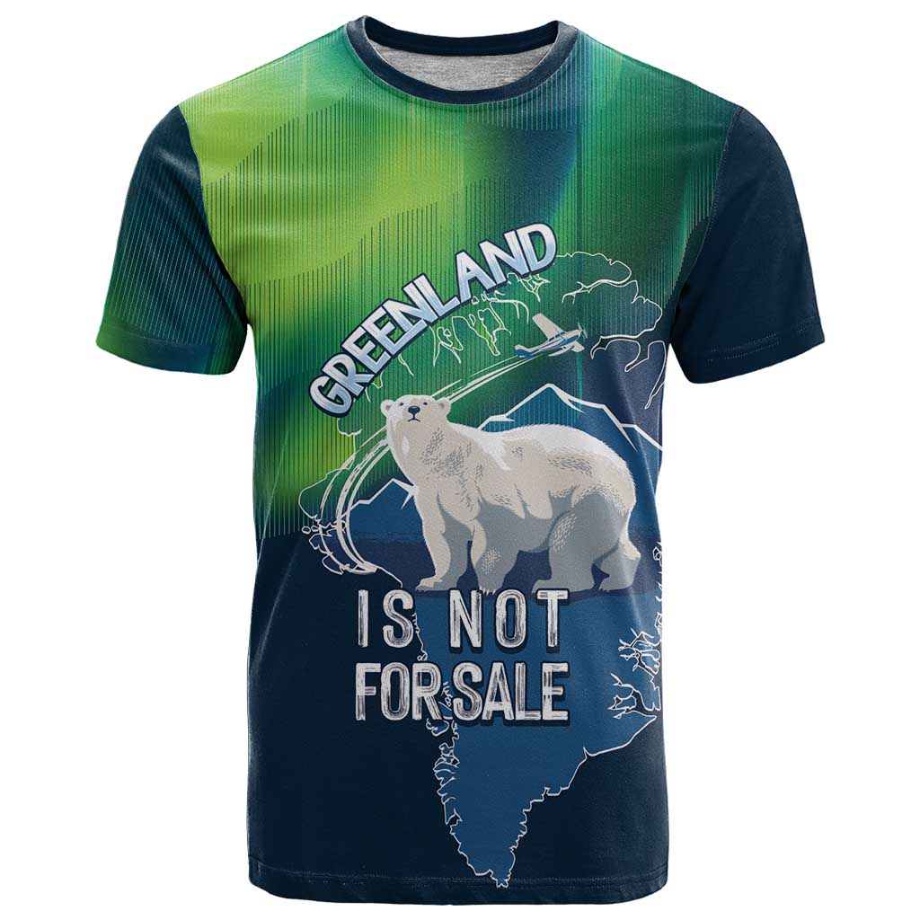 Greenland Is Not For Sale T Shirt Arctic Aurora Borealis