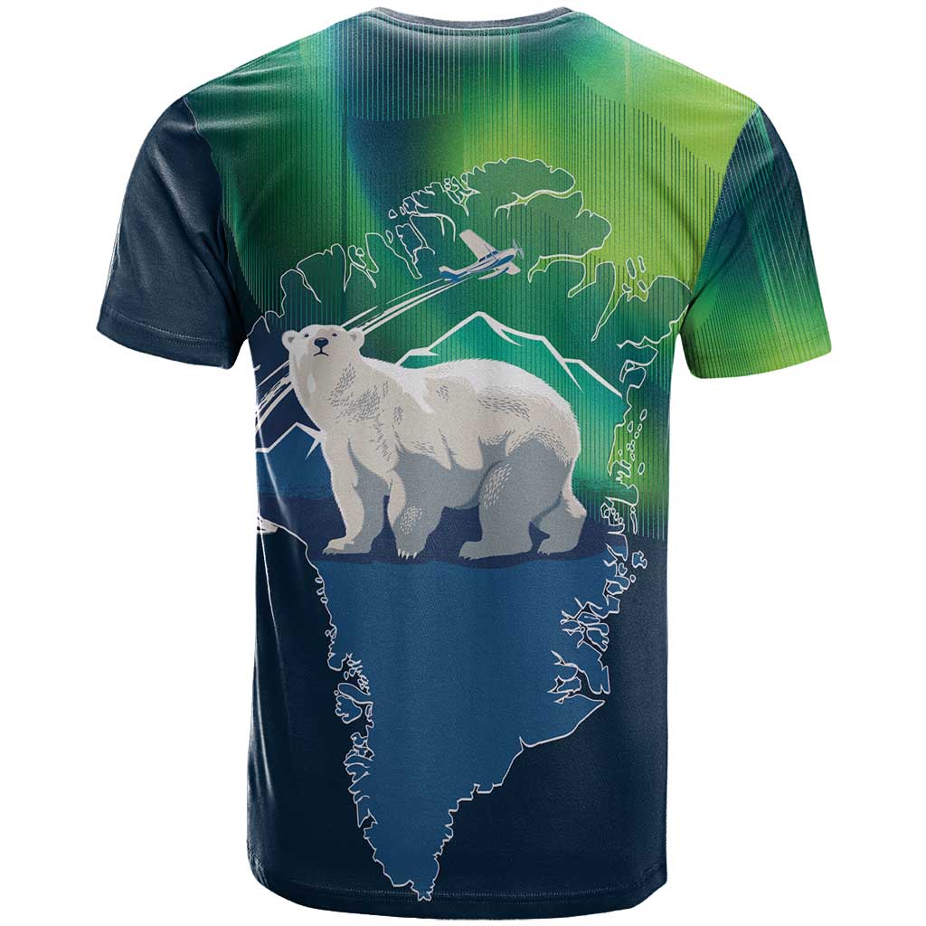 Greenland Is Not For Sale T Shirt Arctic Aurora Borealis