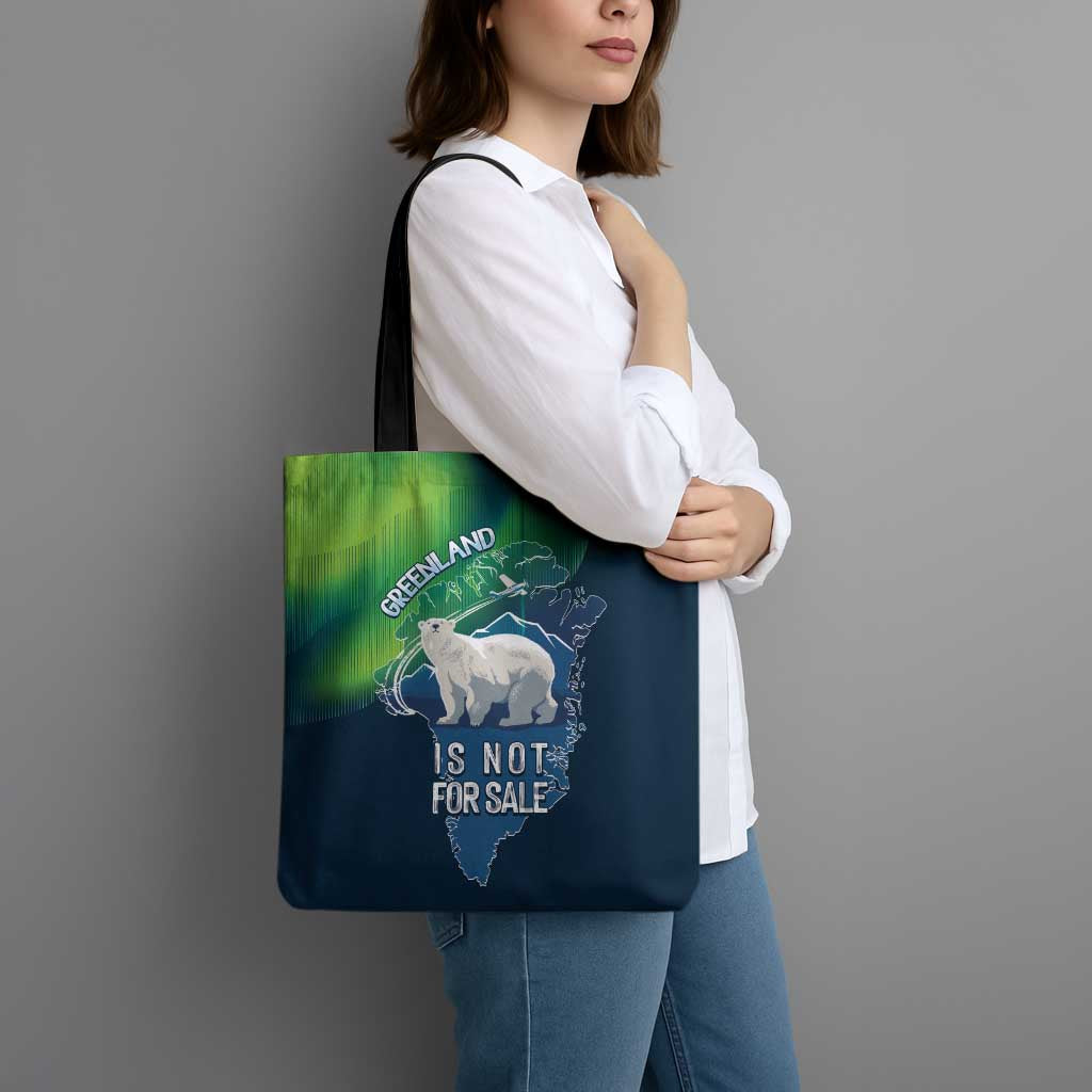 Greenland Is Not For Sale Tote Bag Arctic Aurora Borealis